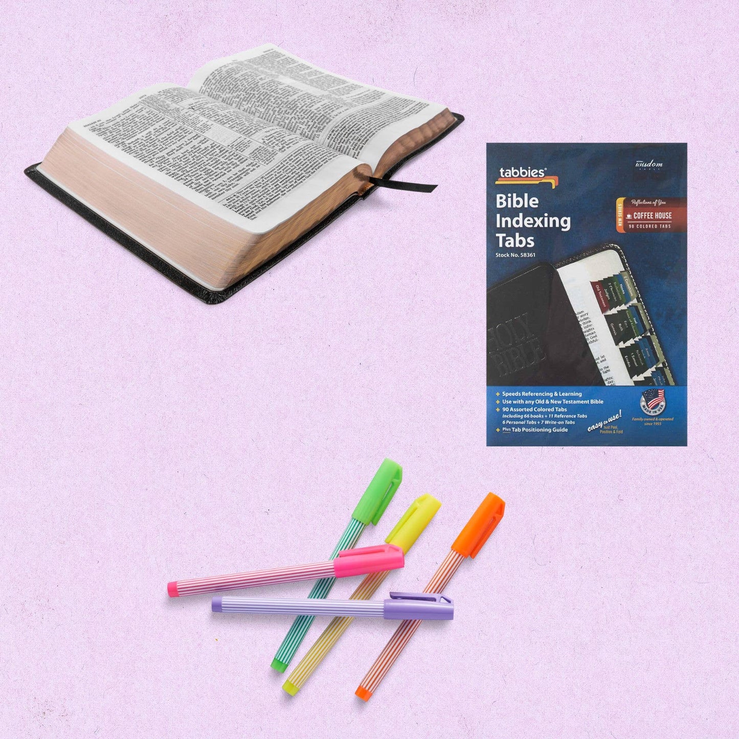 Bible indexing tabs: COFFEE HOUSE COLOR 90 Piece