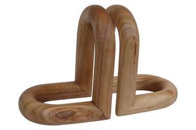 Arlo Natural Wood Set Of 2 Bookends