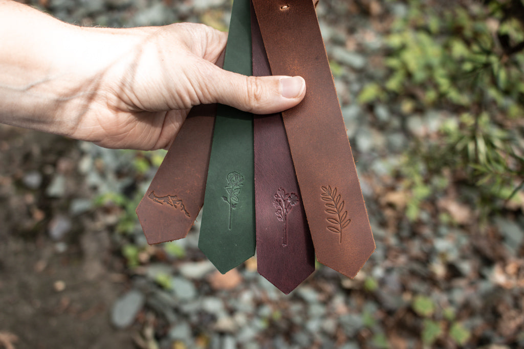 Leather bookmarks
