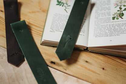 Leather bookmarks