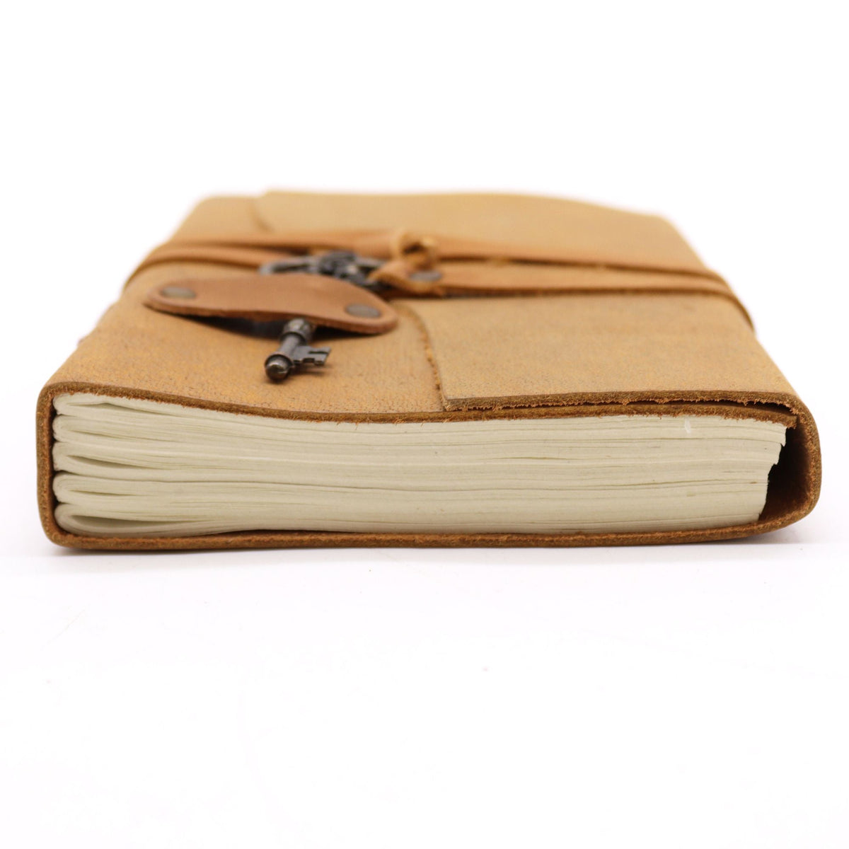 Oiled Tan Leather & Key