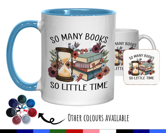 Gifts for Book Lovers Mug - Ceramic Coffee Tea Mug Gift for Fans of Books and Reading So Many Books Design Secret Santa Gift for Her MG0930