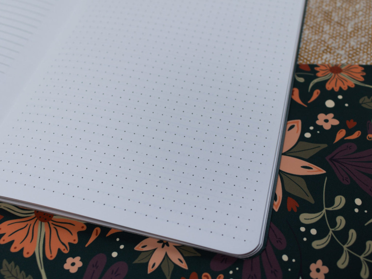 A5 Handmade Notebook with Autumnal Floral Design