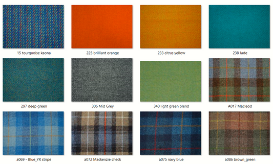 Harris Tweed Kindle cover with kilt pin closure. 30+ patterns to choose from