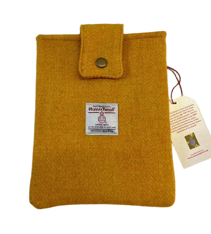 Harris Tweed book sleeve - Citrus Yellow