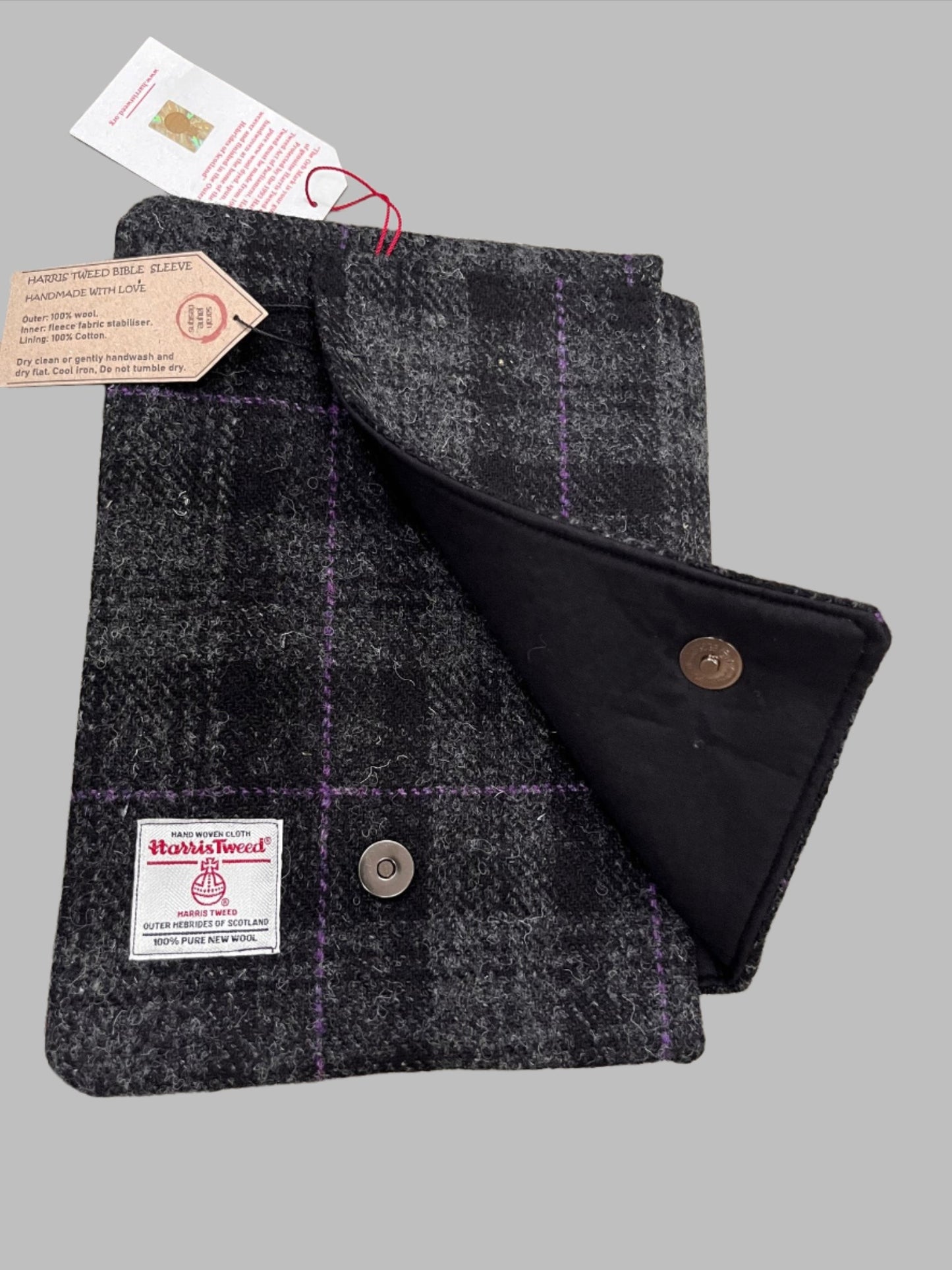 Custom fit Harris Tweed Bible covers