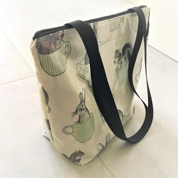 Tote bag - double handle - zipped - 10 patterns available