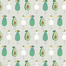 Oilcloth fabric - woven laminate - Avocado & Pear
